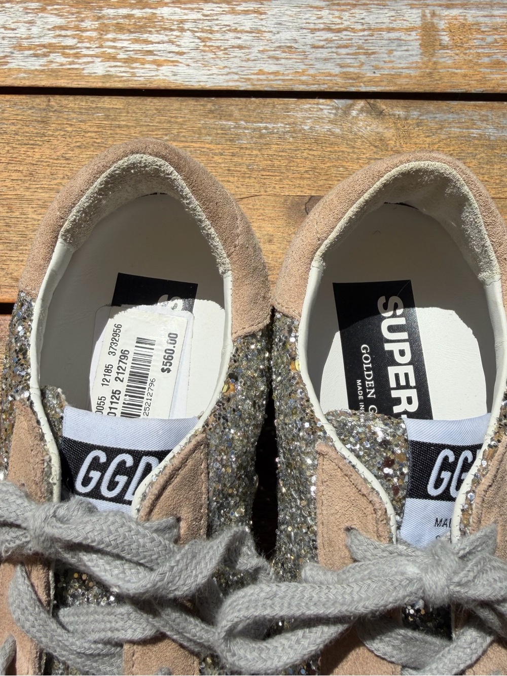 GOLDEN GOOSE Super-Star glitter sneakers - Picture 6 of 8